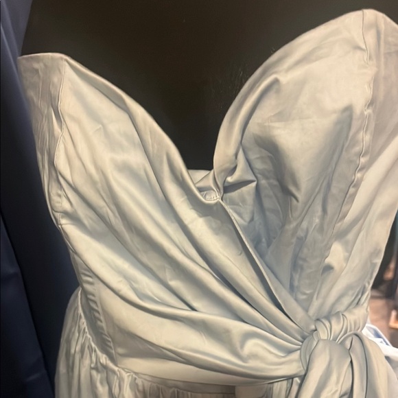 French Connection Florida Summer strapless maxi in Cashmere Blue - Picture 13 of 15